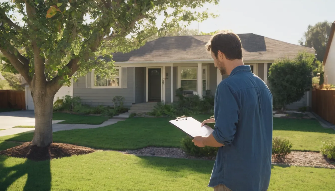 A homeowner talking with a local tree provider in a Denton front yard